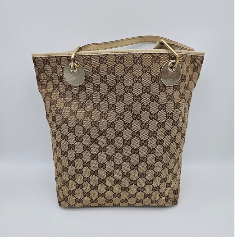 Authentic Gucci GG Canvas Eclipse Tote Bag #4317M